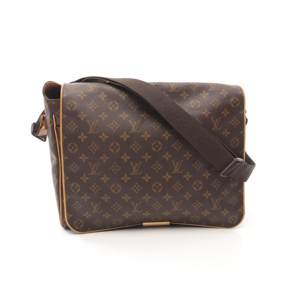 Louis Vuitton Abesses Shoulder Bag Canvas Leather Monogram Brown